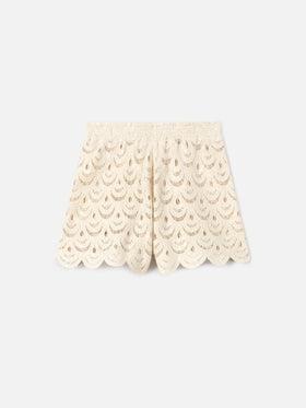 Shorts Meave in crochet con paillettes<BR/> MEA002 01719L MC2 SAINT BARTH
