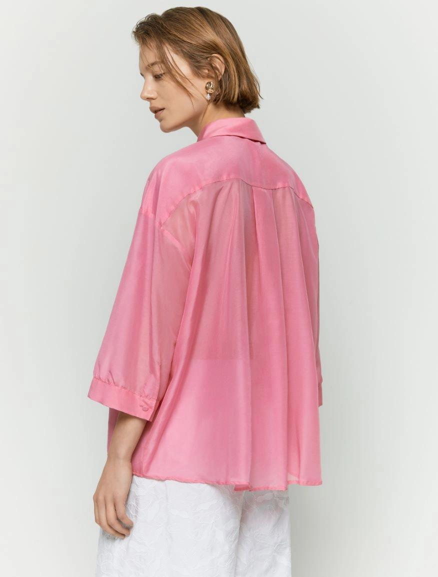 Camicia in misto seta