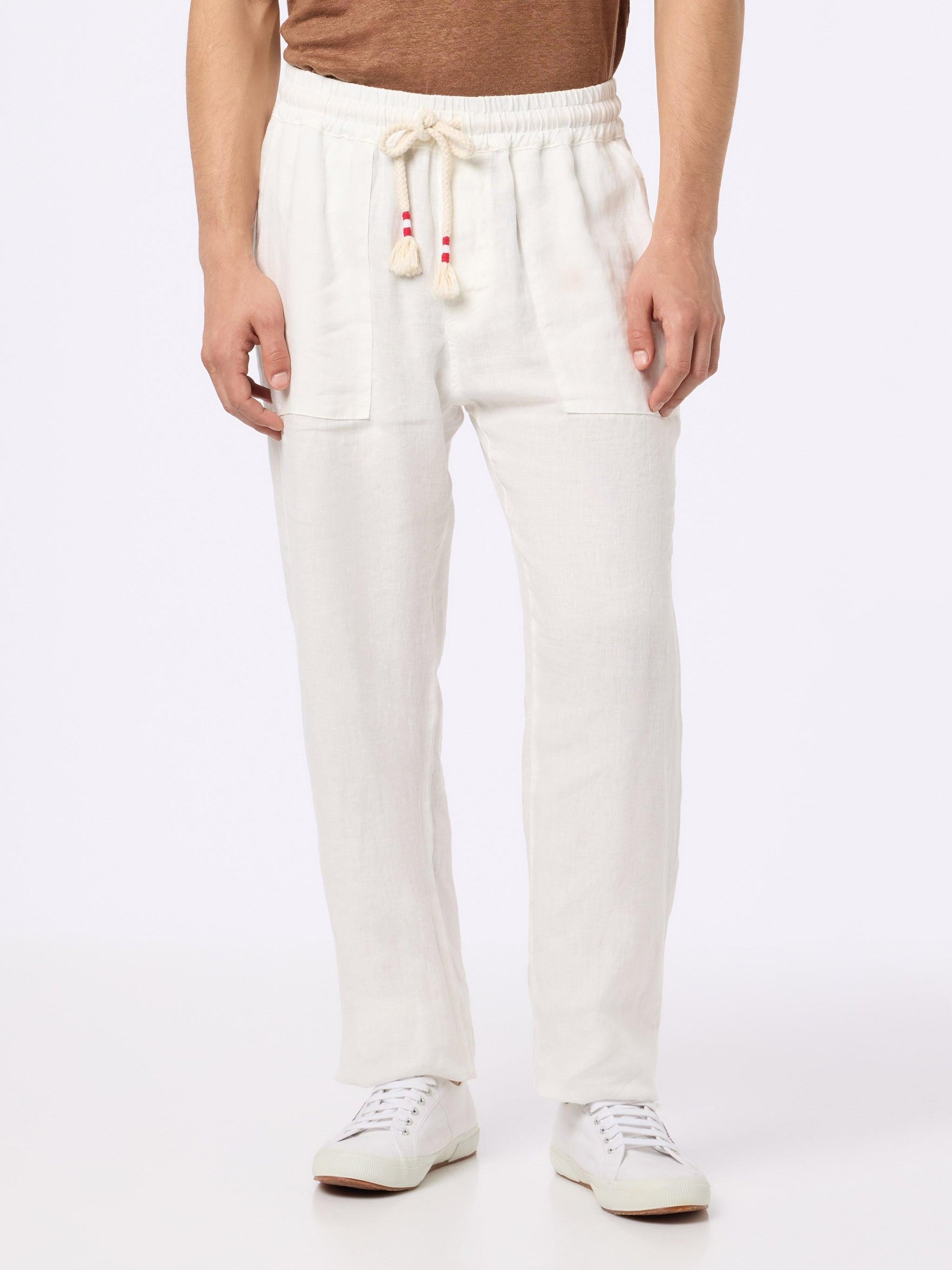 Pantaloni da uomo Calais in lino con coulisse