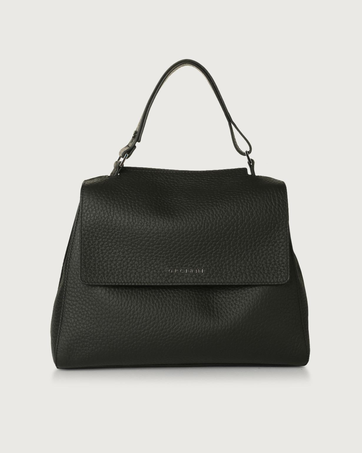 Borsa Sveva Soft Media a spalla in pelle con tracolla BT2006SOF NERO ORCIANI