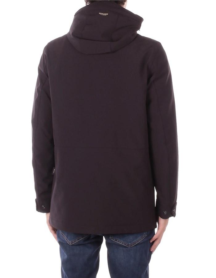 Giubbotto Uomo WOOLRICH Black Soft shell barrow mac coat<BR/> CFWOOU2017MRUT3496 100 WOOLRICH