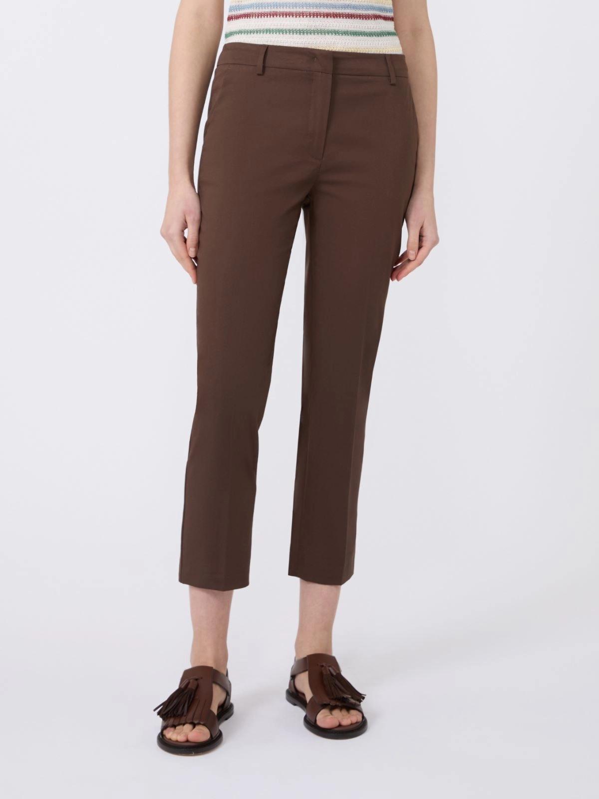 Pantalone slim fit in cotone stretch - CIOCCOLATO<BR/> WKDCECCO 031 WEEKEND