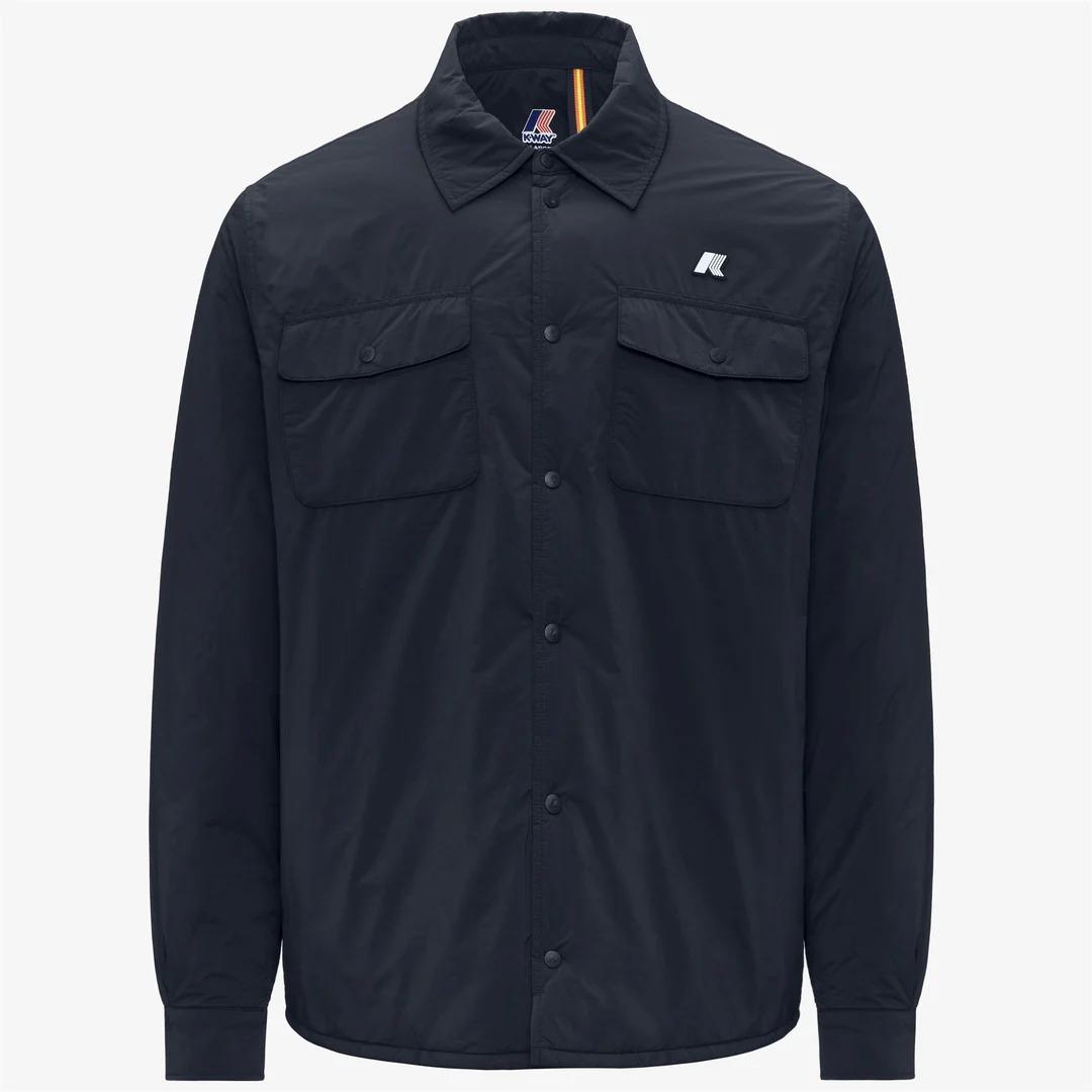 UMBERT PLAIN WARM<BR/>BLUE DEPTH<BR/>Giacca invernale corta da uomo blu K2136JW K89 K-WAY