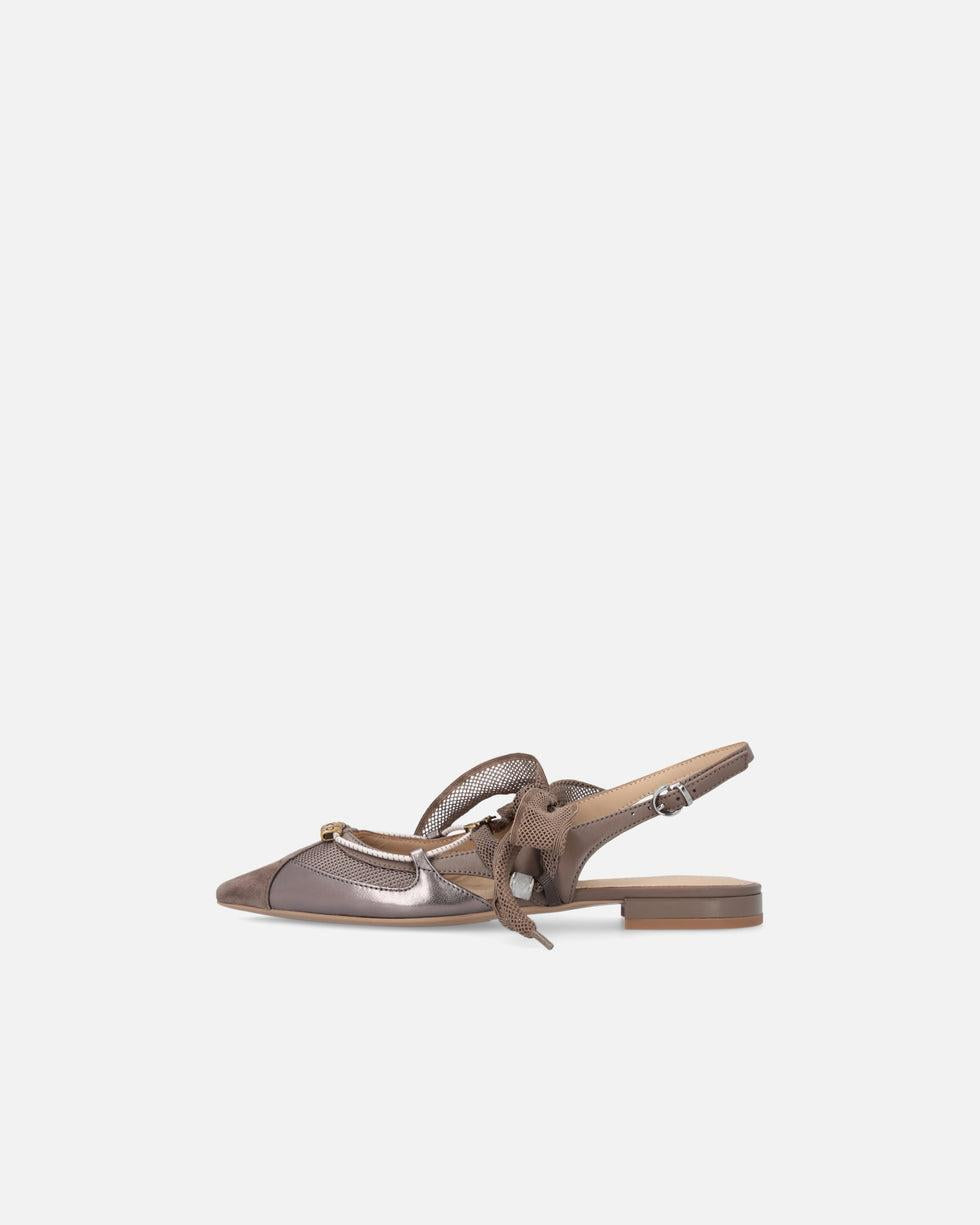 Ballerine slingback con lacci<BR/> SD0547P003 M28 PINKO