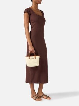 Borsa City mini in nylon bianca<BR/> CB0005 01818L MC2 SAINT BARTH