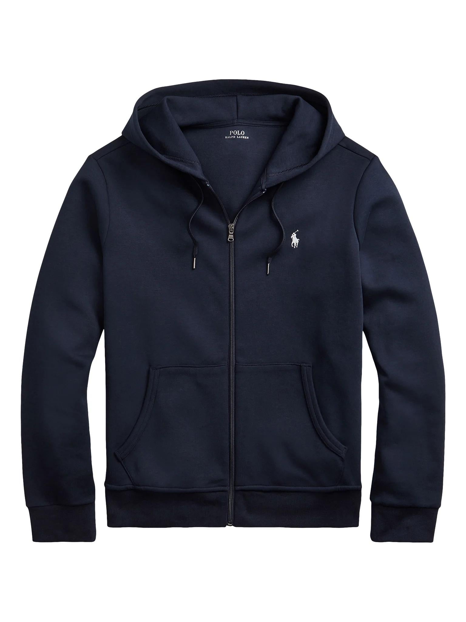 Felpa uomo in misto cotone con cappuccio e zip 710888282 002 RALPH LAUREN