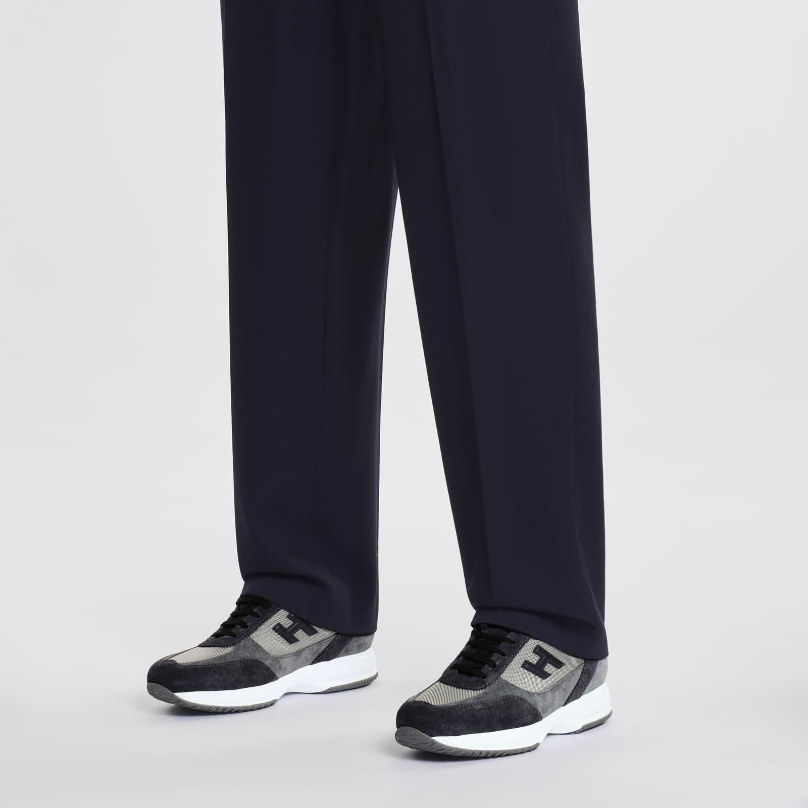 Sneakers Hogan Interactive<BR/>Blu Grigio HXM00N0I980UGO 418W HOGAN