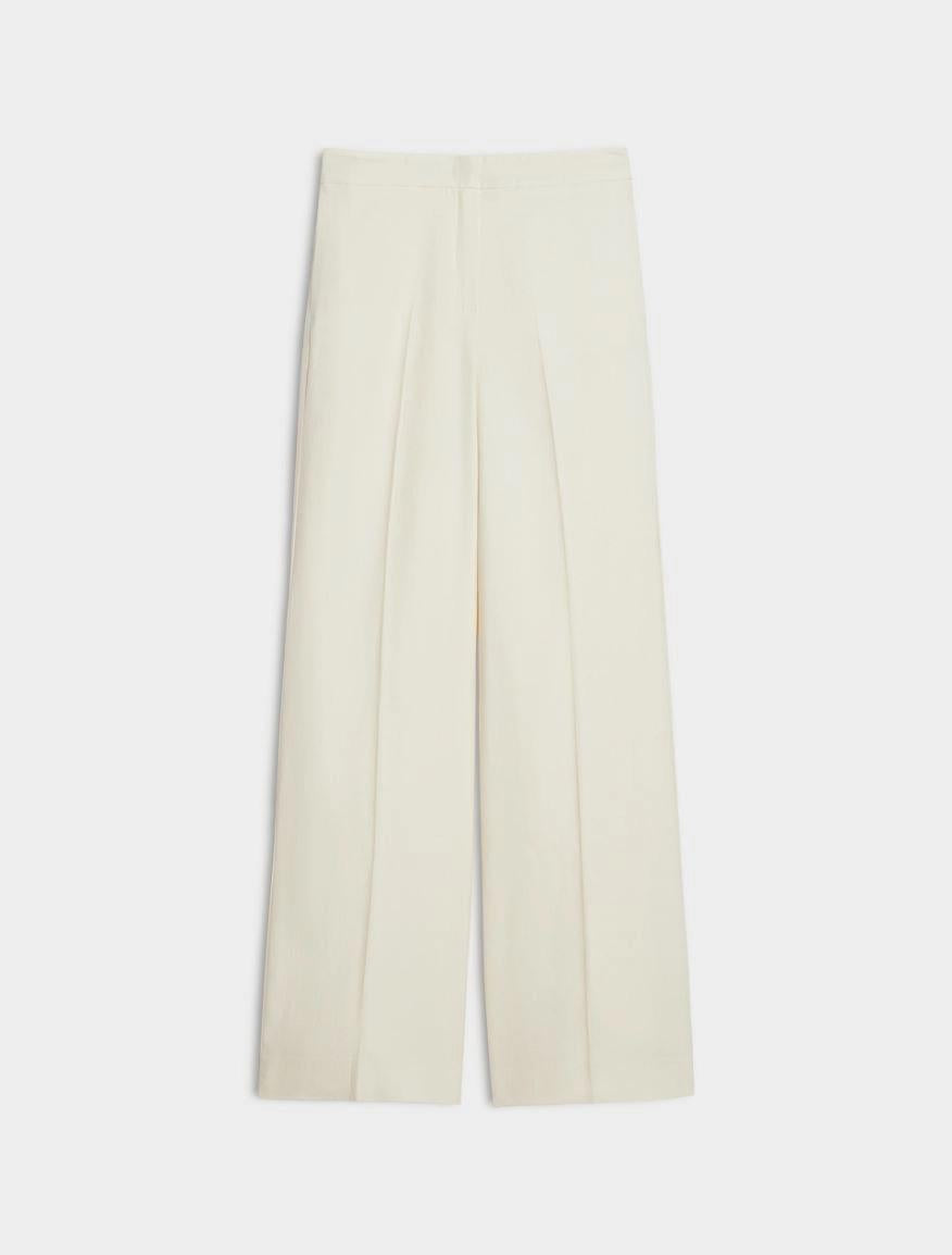 PANTALONI IN MISTO LINO<BR/>Avorio IBLCANALE 001 IBLUES