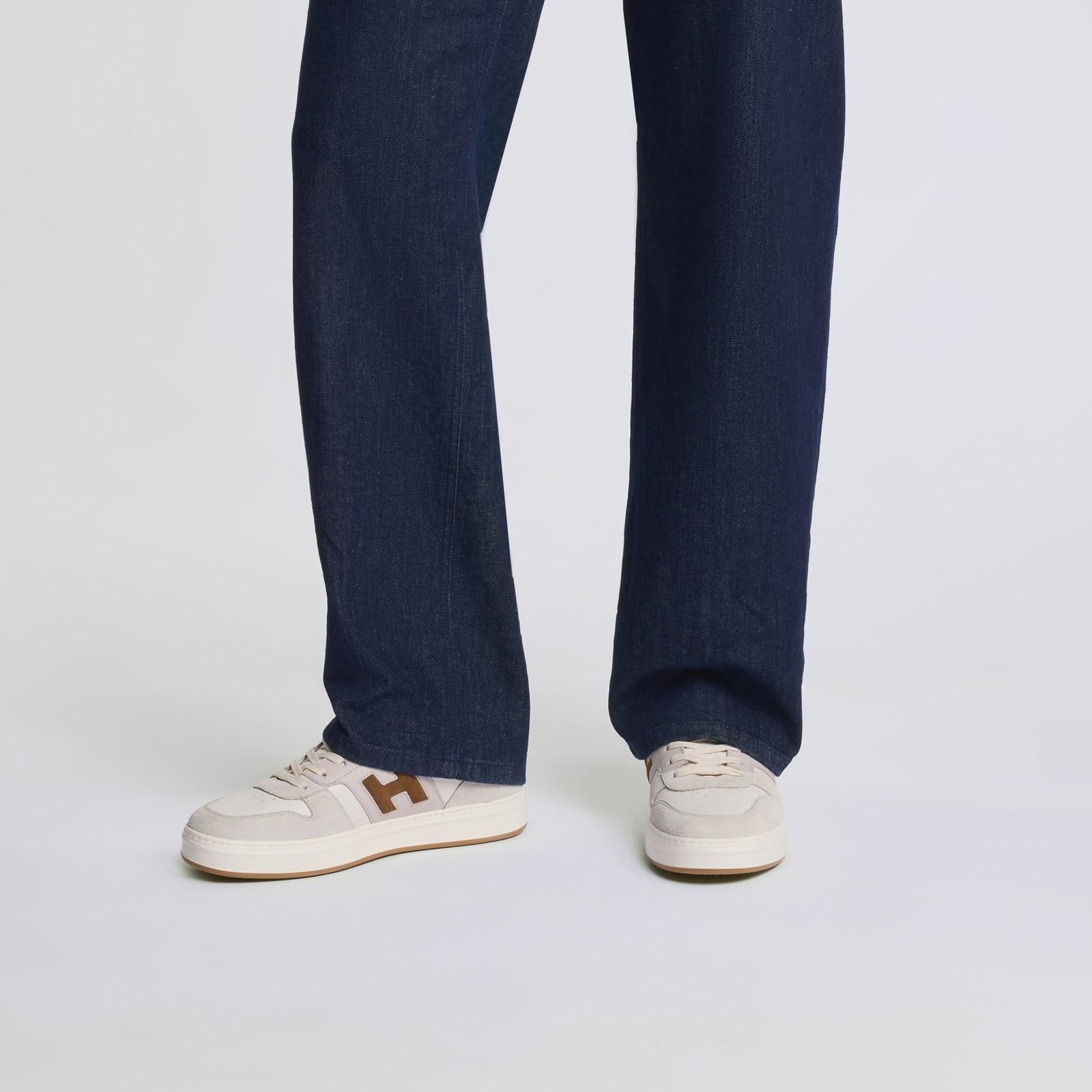 Sneakers Hogan H-TV<BR/>Marrone Avorio HXM6680FZ00UHC 687N HOGAN