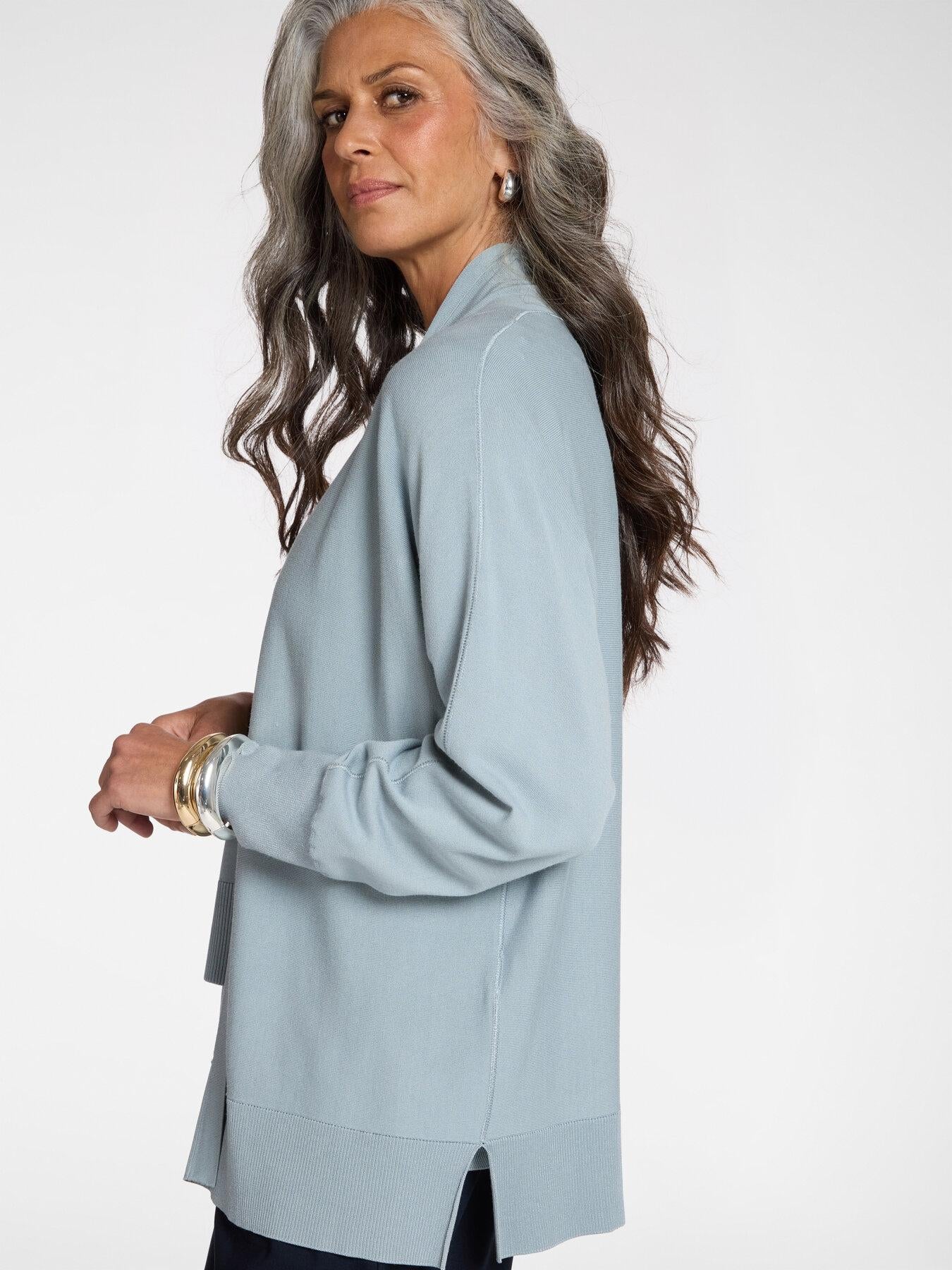 Cardigan aperto davanti misto viscosa<BR/> M568E001954N A4 ELENA MIRO