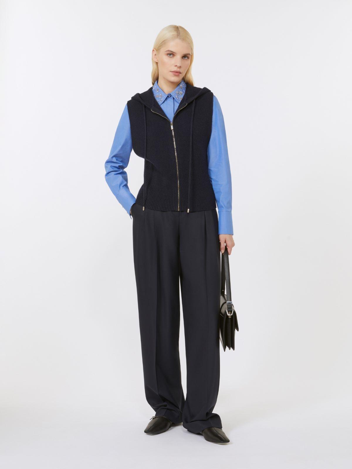 Camicia in popeline con cristalli STAFFA 006 MAX MARA STUDIO