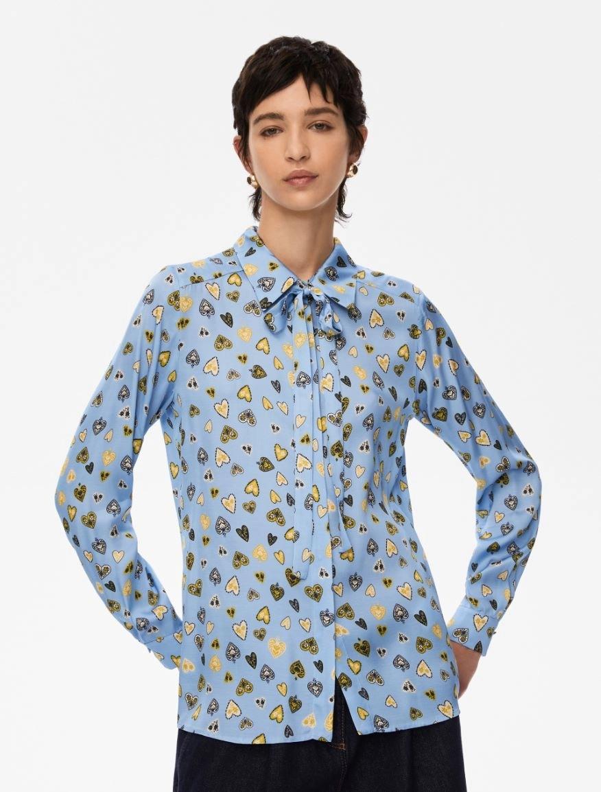 Camicia fantasia in viscosa KAPOK 006 IBLUES