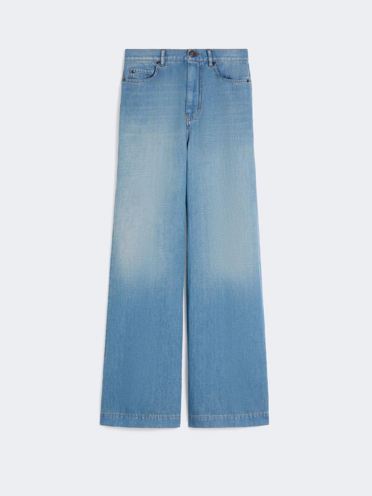 Jeans in denim di cotone e lino - BLU<BR/> WKDLATINO 006 WEEKEND