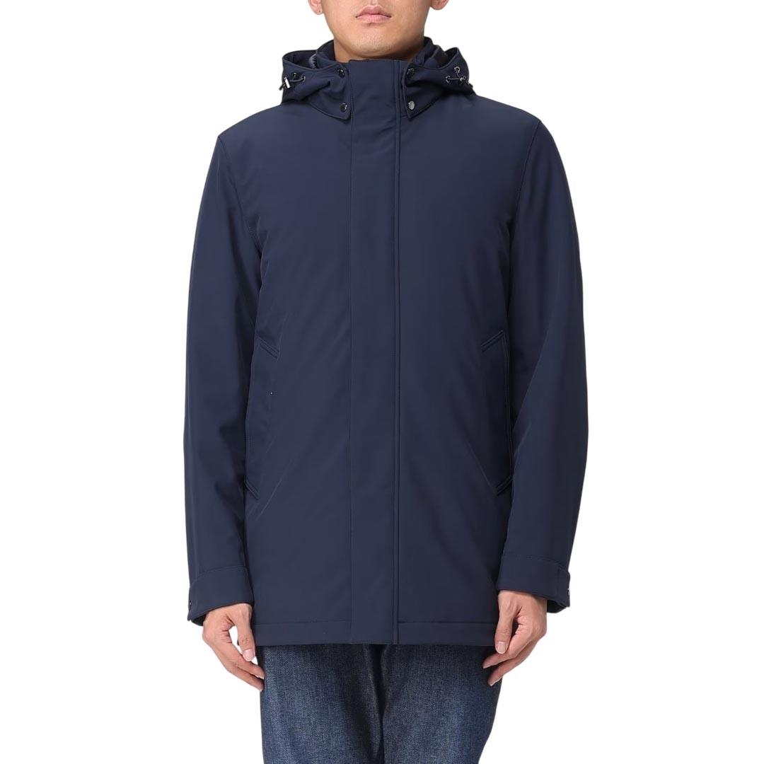 Giubbotto Uomo WOOLRICH Black Soft shell barrow mac coat<BR/> CFWOOU2017MRUT3496 3989 WOOLRICH