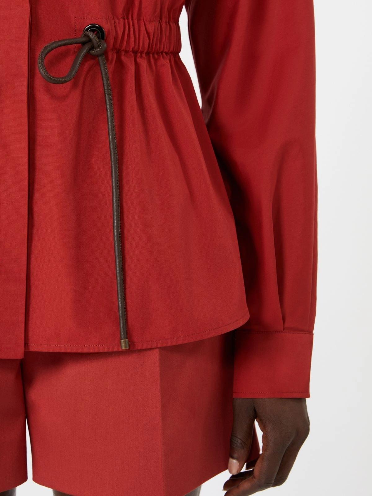 Camicia in popeline di cotone - Rosso<BR/> MXMTAZZINA 015 MAX MARA