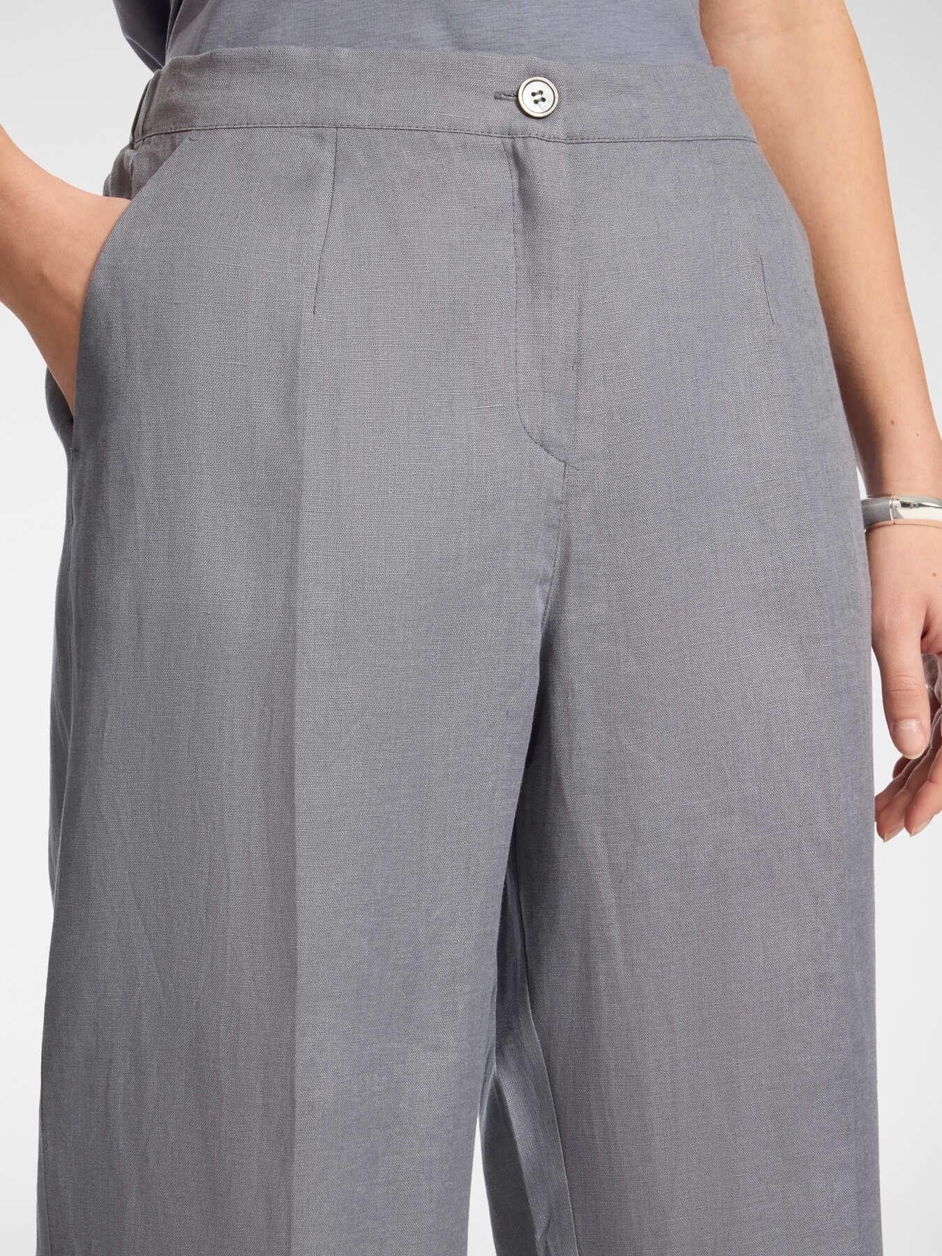 Pantaloni in lino<BR/> P007P000494N 23 ELENA MIRO