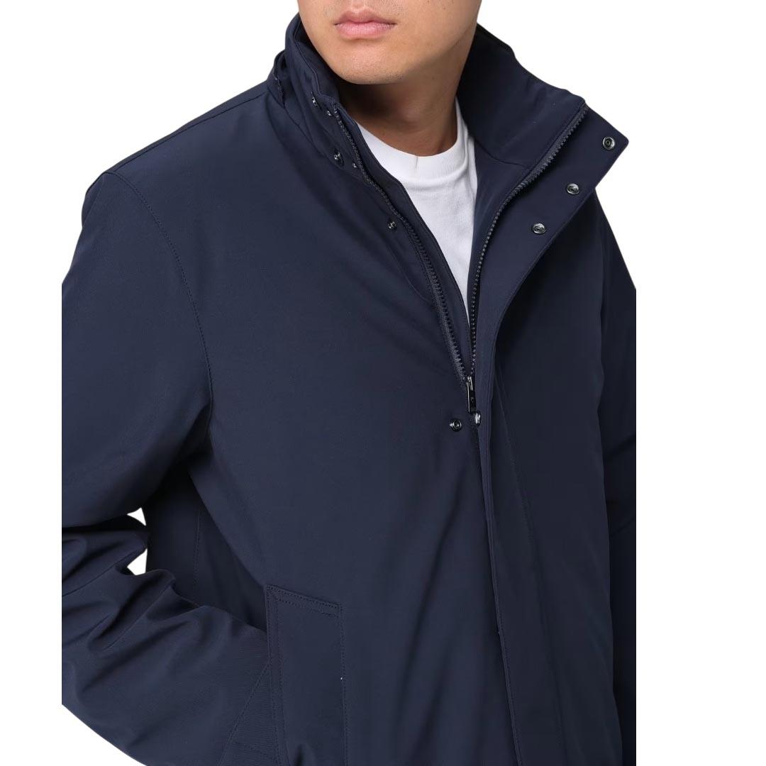 Giubbotto Uomo WOOLRICH Black Soft shell barrow mac coat<BR/> CFWOOU2017MRUT3496 3989 WOOLRICH