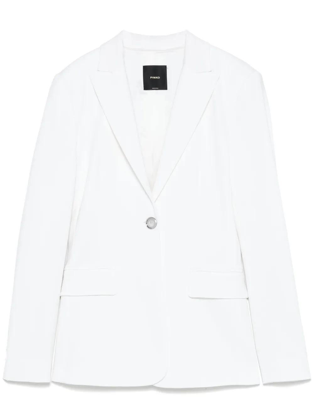 Blazer donna monopetto in viscosa effetto scuba