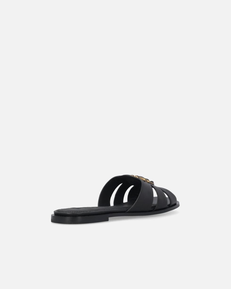 Ciabattine in pelle con logo Love Birds SD0463P001 Z99 PINKO