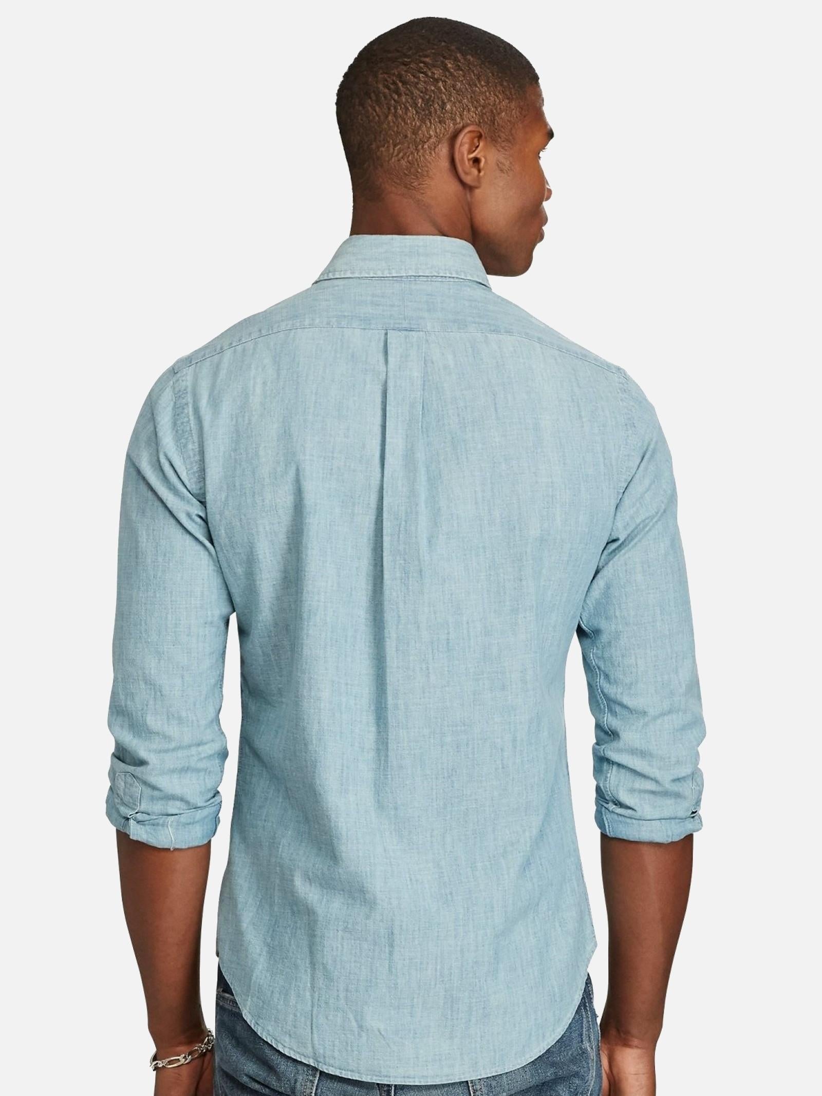 Camicia uomo in cotone denim 710548538 001 RALPH LAUREN