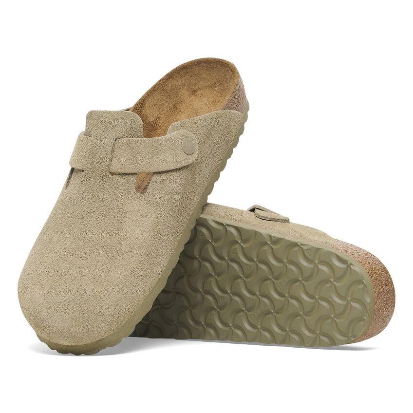 Sabot in pelle scamosciata Boston 1025844BOSTON KHAKI BIRKENSTOCK