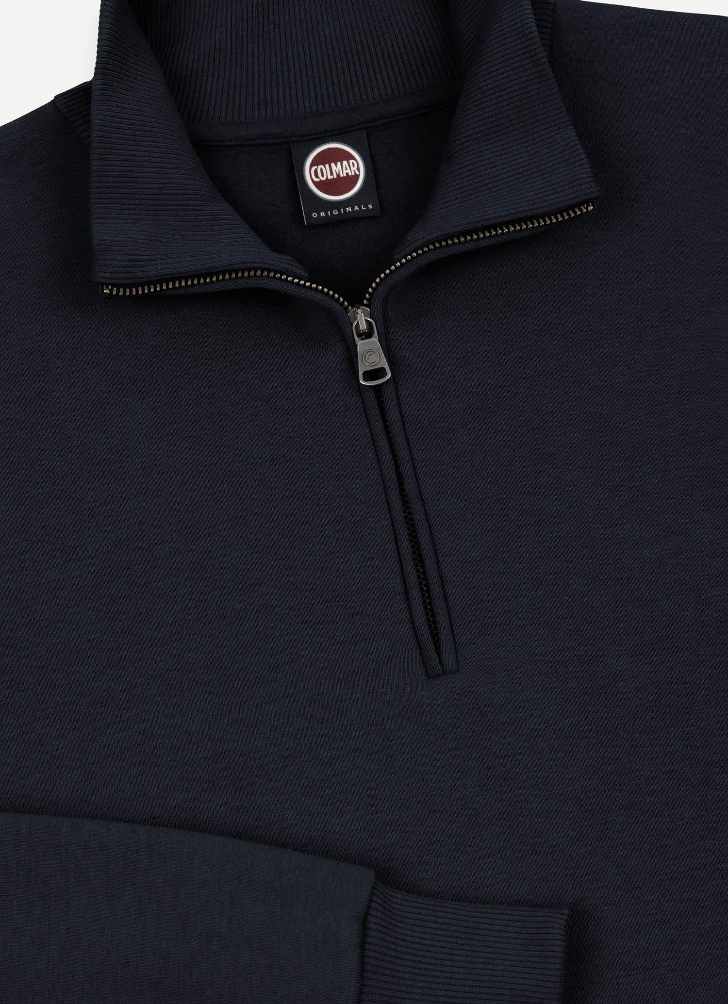 Felpa uomo in misto cotone mezza zip