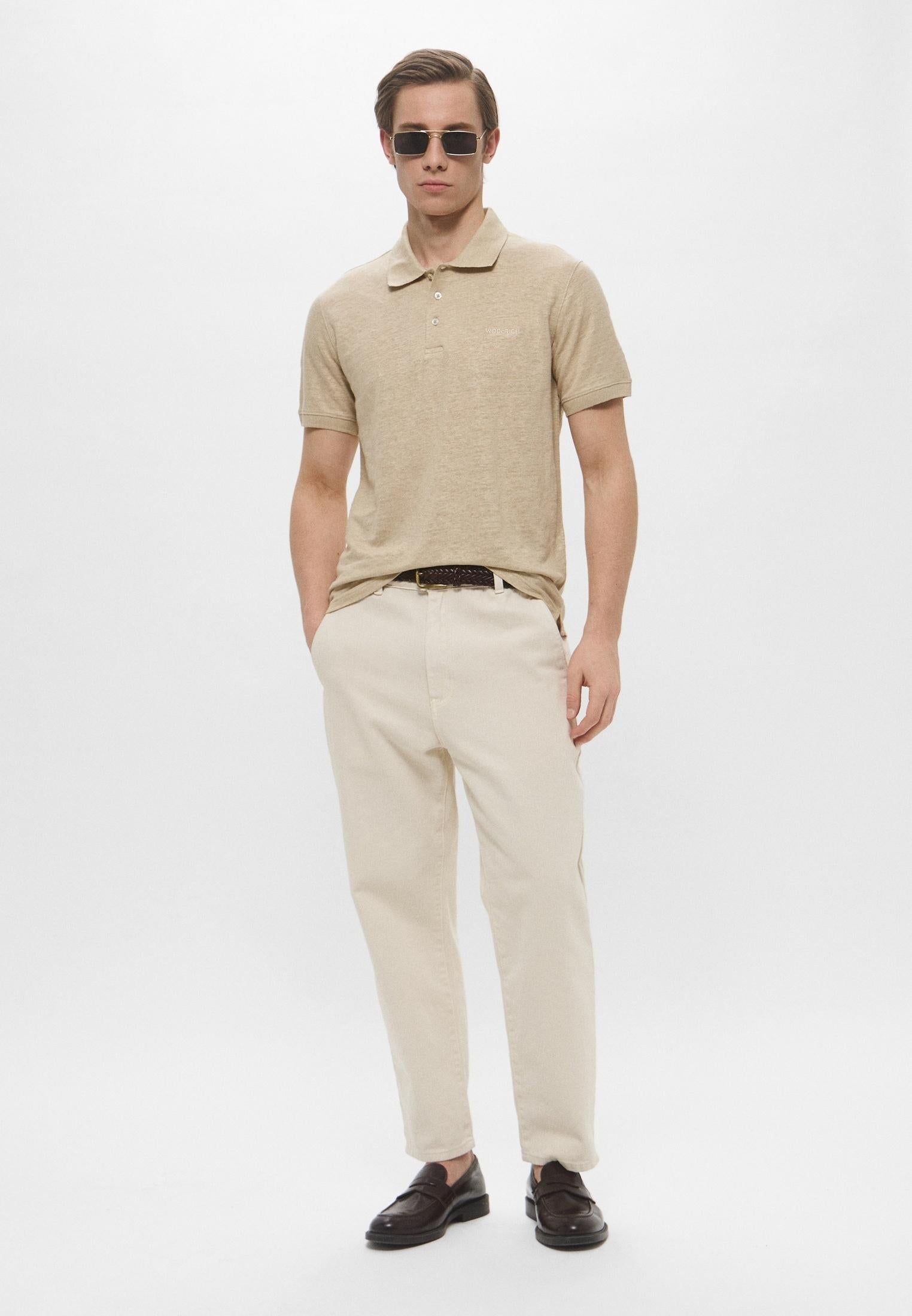 Polo in cotone con ricamo logo