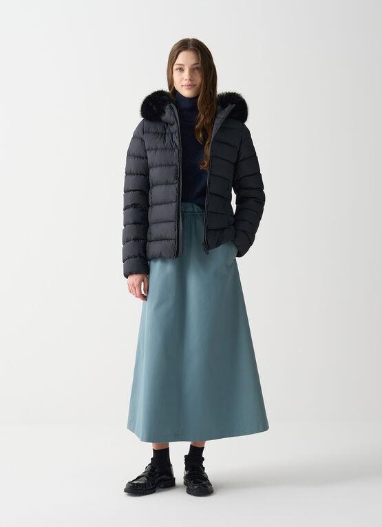 Piumino opaco con pelliccia sintetica<BR/> 2239E 99 COLMAR