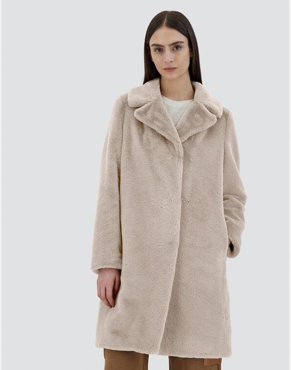 Cappotto in morbida pelliccia ecologica GC000491D12422 1985 HERNO