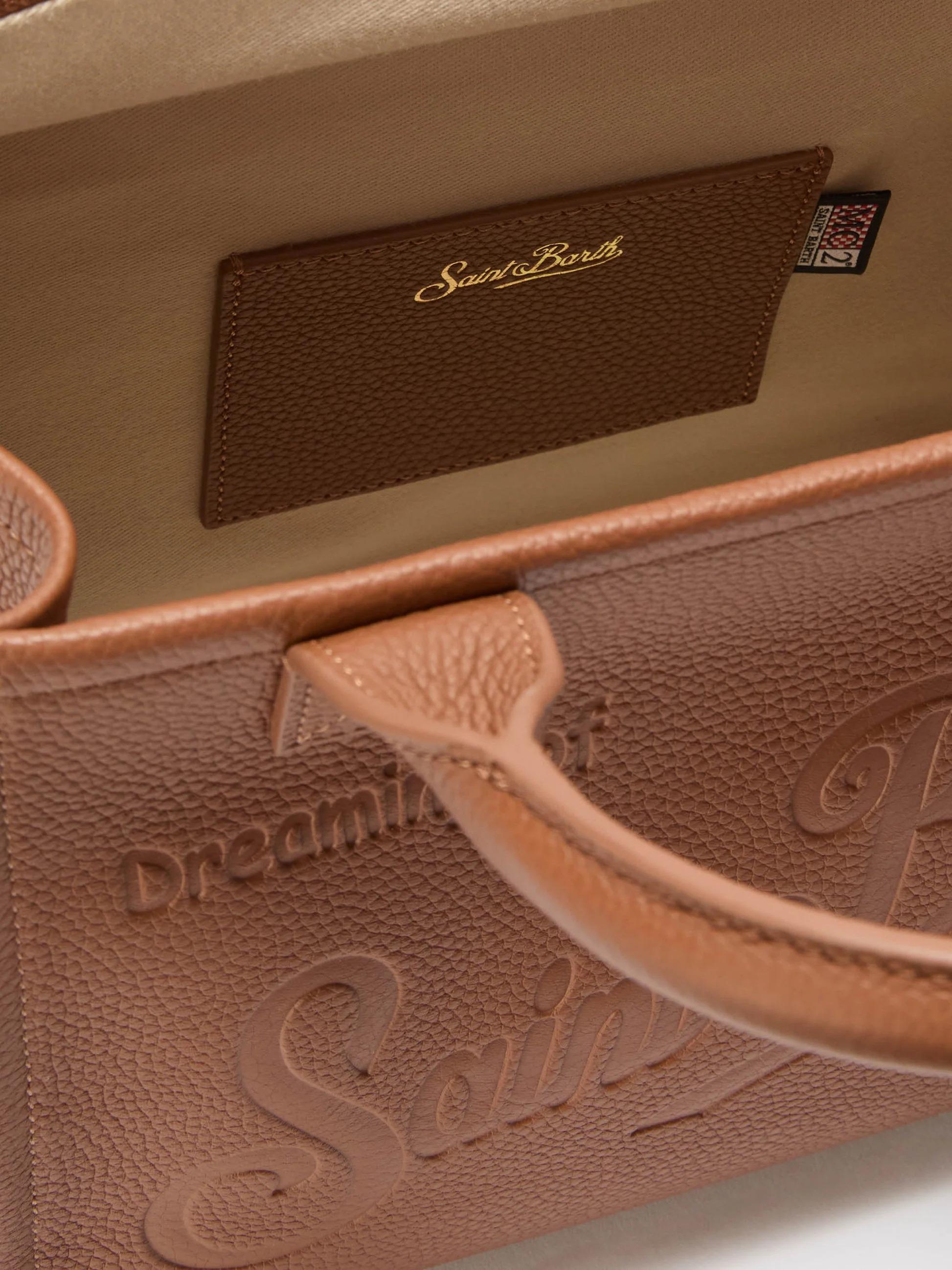 Borsa a spalla Vanity Bag Midi in pelle martellata cammello VANMD001 00532I MC2 SAINT BARTH