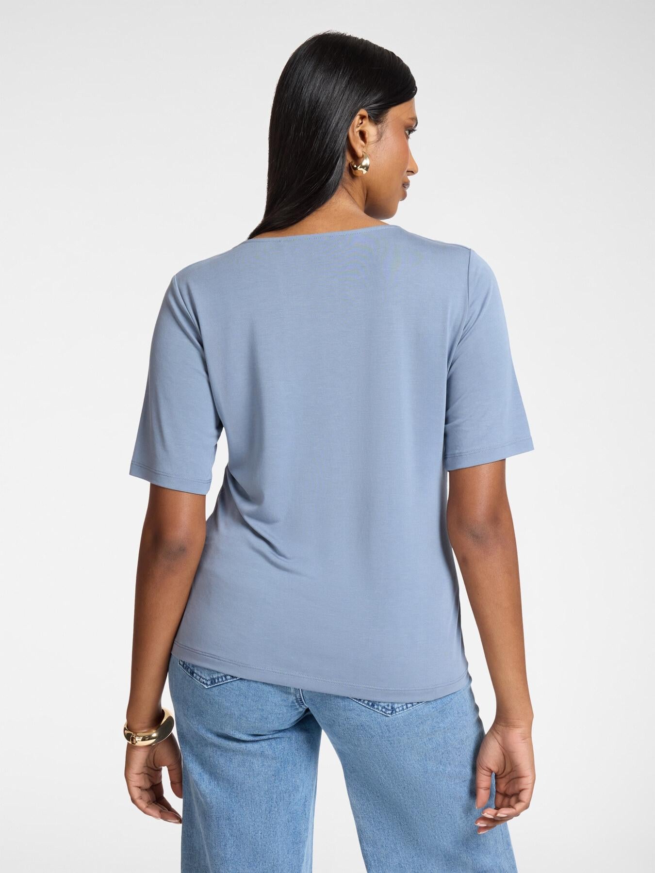 T-shirt con scollo drappeggiato<BR/> G336Z000542N 23 ELENA MIRO