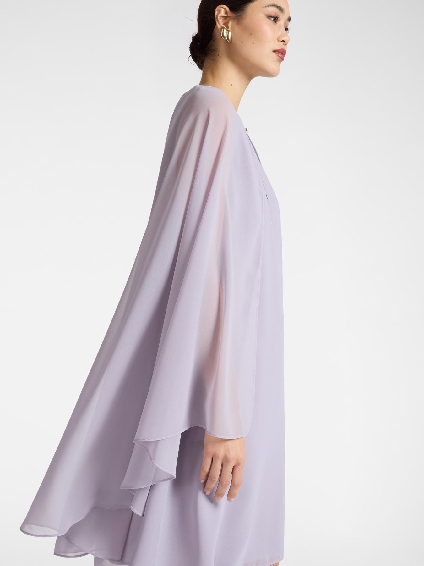 Abito layered in georgette<BR/> 7071P000280N B9 ELENA MIRO