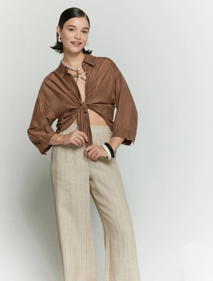 Camicia in misto seta