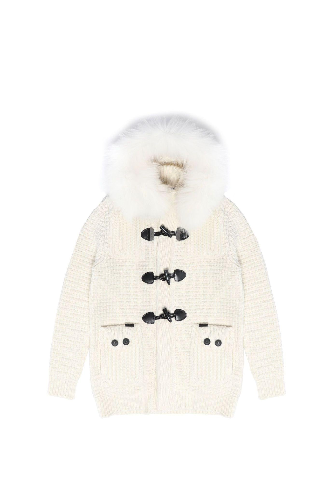 BARK SHORT DUFFLE COAT W/MOURMASKY OFF WHITE 53B8001/C 281 BARK