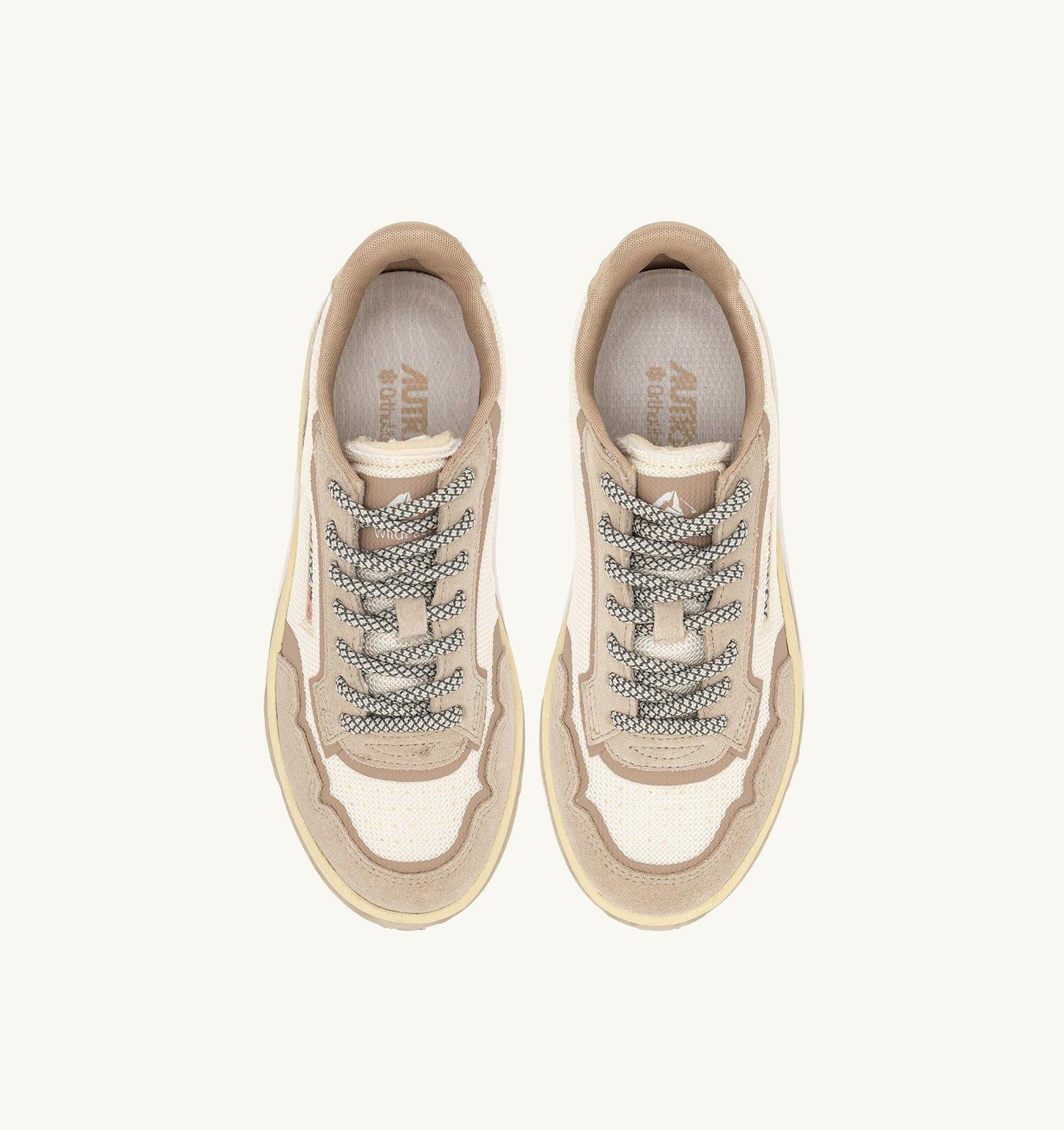 SNEAKERS WILDPACE LOW IN MESH E SUEDE COLORE WHISPER WHITE E SAND