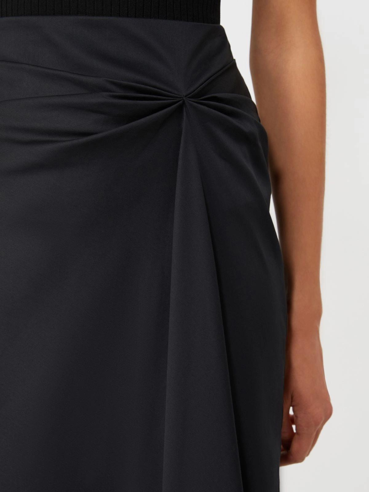 Gonna in raso di cotone - Nero<BR/> MXMPAGGI 002 MAX MARA