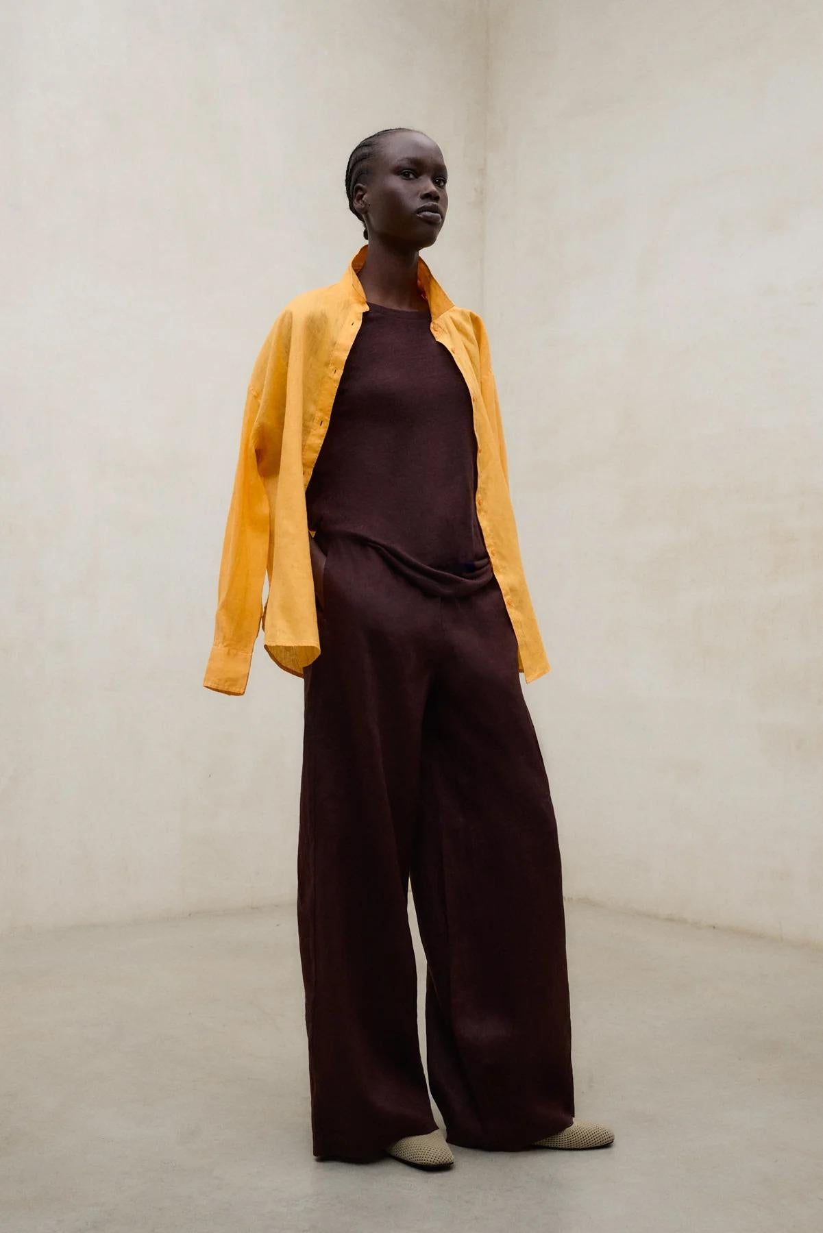 Pantaloni Mossi Marroni<BR/><BR/> MOSSI 538 ECOALF