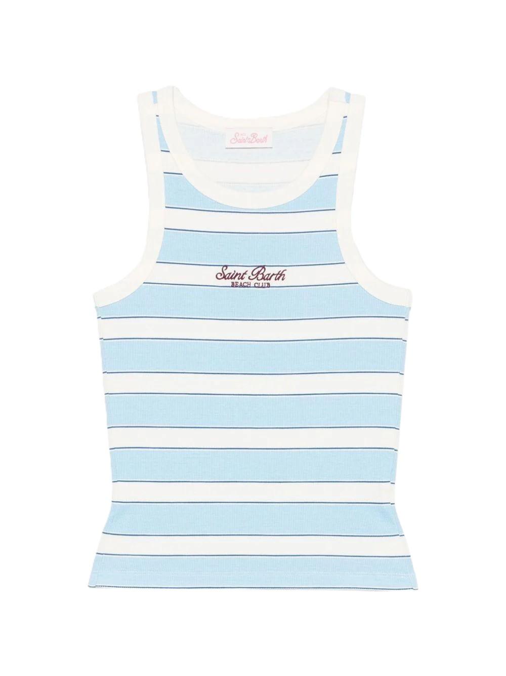 Canotta Donna Ada Rib Con Toppa St Barth AAD001 02676L MC2 SAINT BARTH