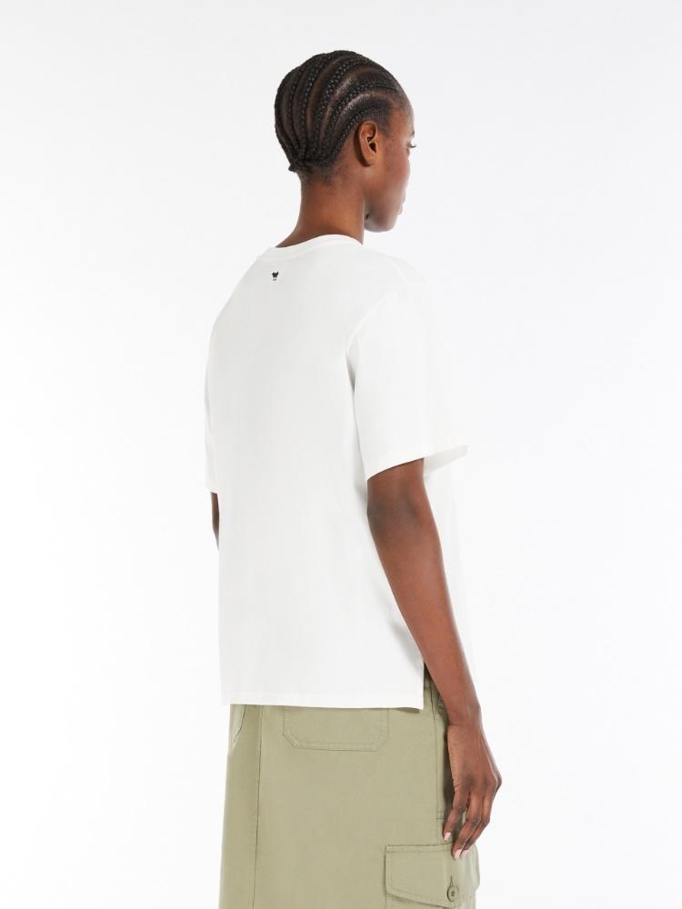 T-shirt donna in jersey con stampa CABINA 001 WEEKEND