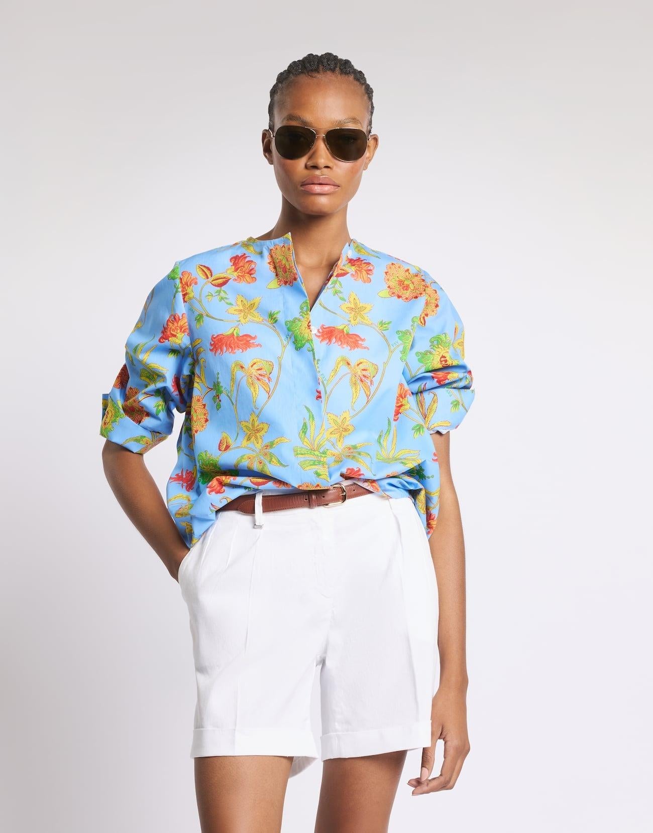 Camicia Comfort Fit in Popeline<BR/> NCWA5525720ZGH U006 FAY
