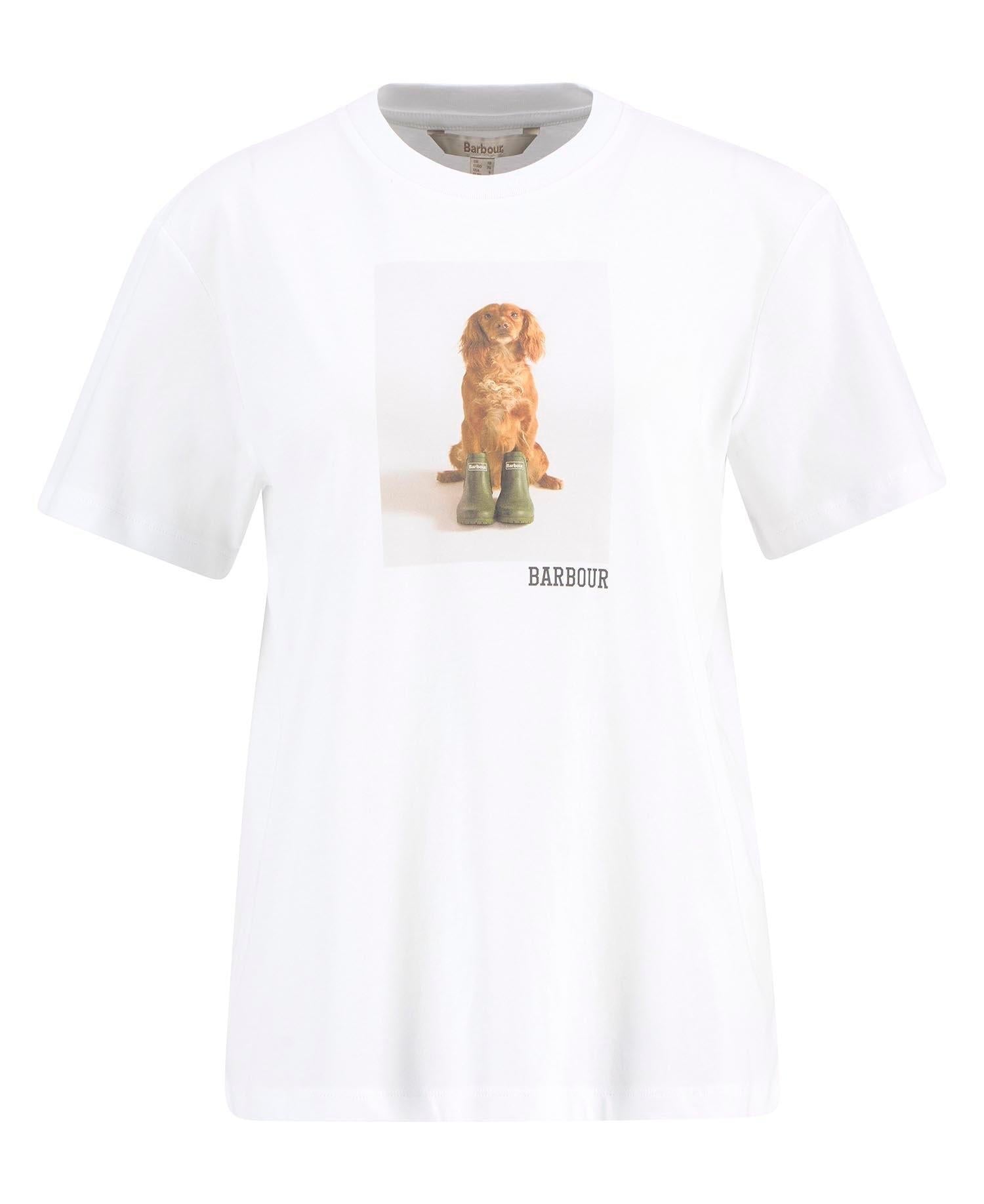 T-shirt con stampa Bedale<BR/> LTS0715LTS WH11 BARBOUR
