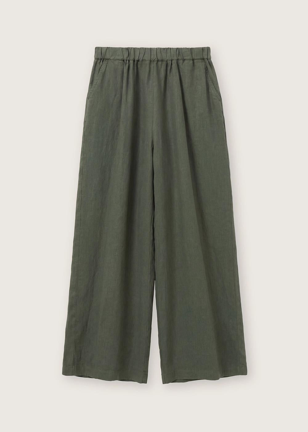 Pantalone ampio in lino N1774PA 8000/728 ROSSO 35