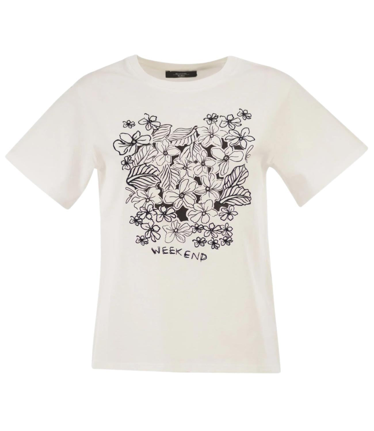 T-shirt in jersey con grafica - BIANCO WKDBORA 003 WEEKEND
