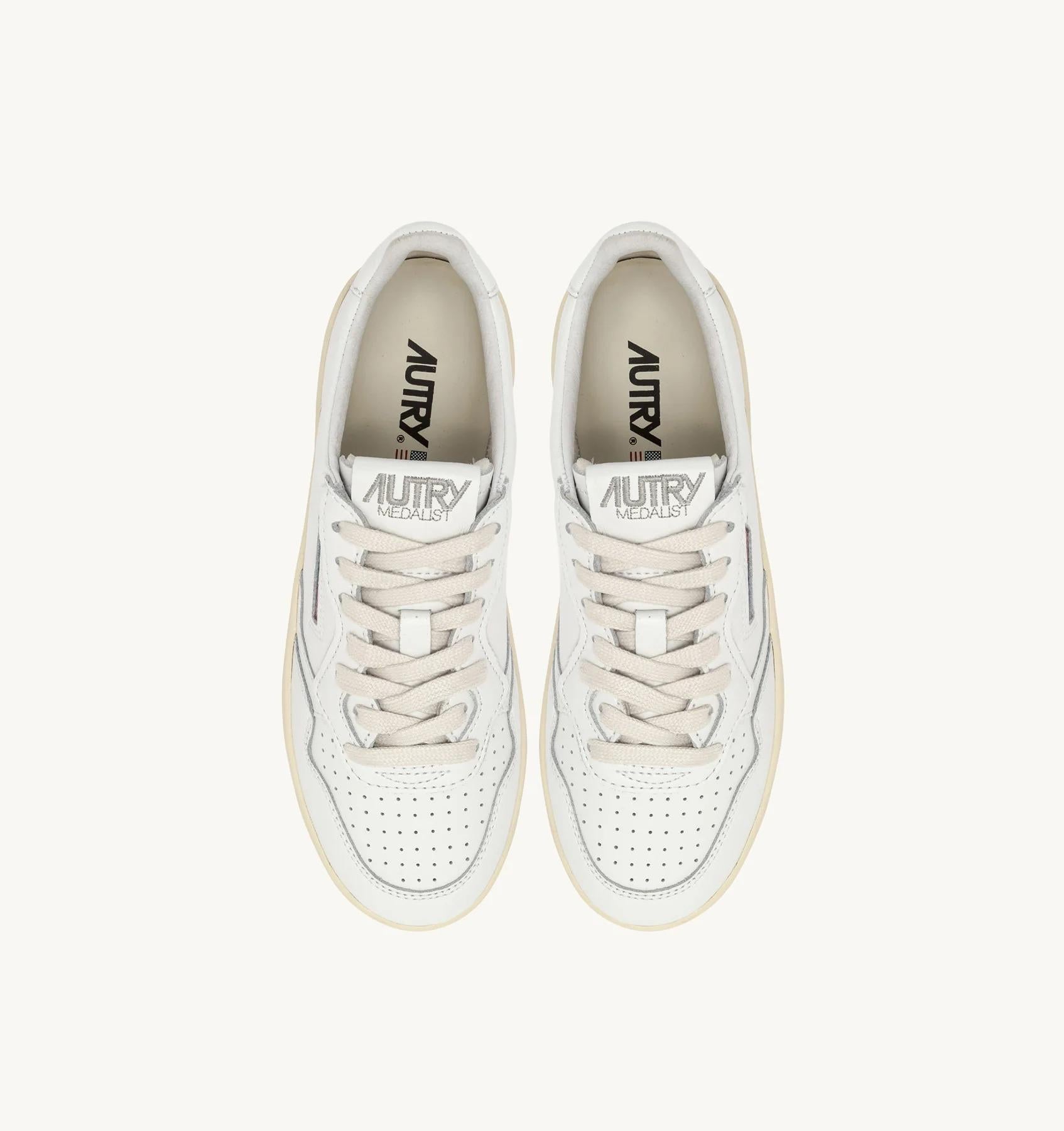 SNEAKERS MEDALIST PLATFORM IN PELLE BIANCA PTLW LL15 AUTRY ACTION SHOES