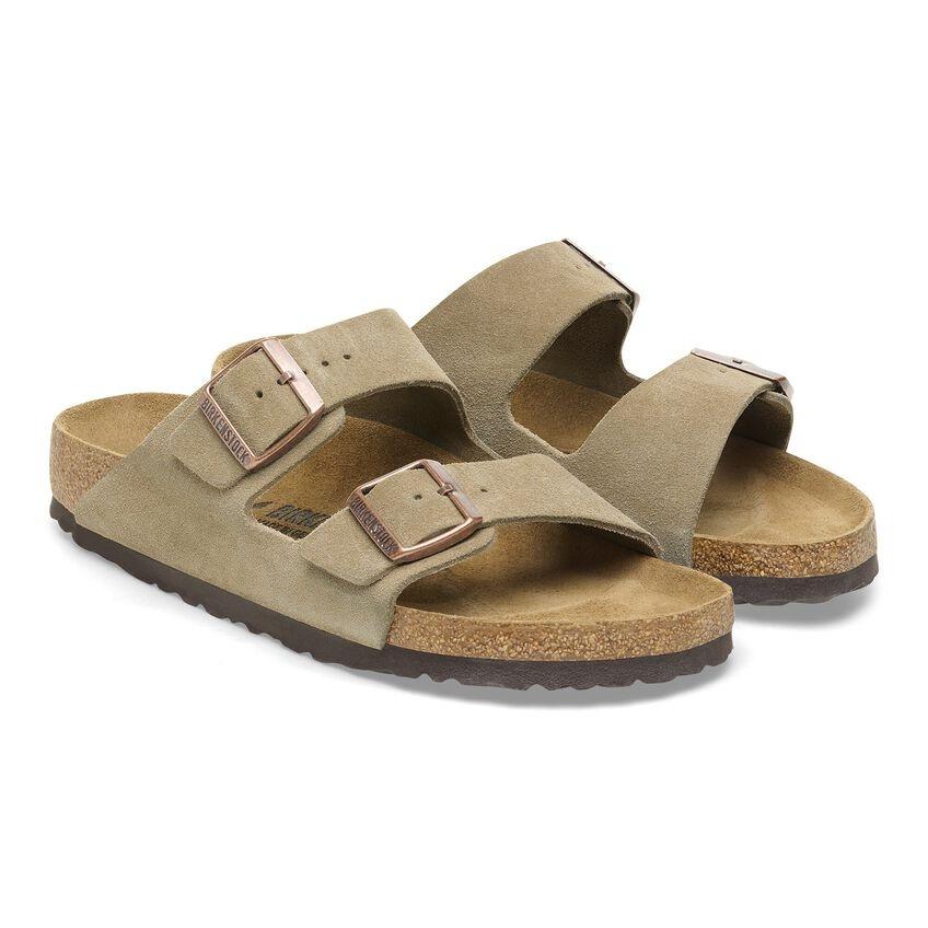 Ciabatta Ariizona in pelle scamosciata unisex 051463ARIZONA TAUPE BIRKENSTOCK