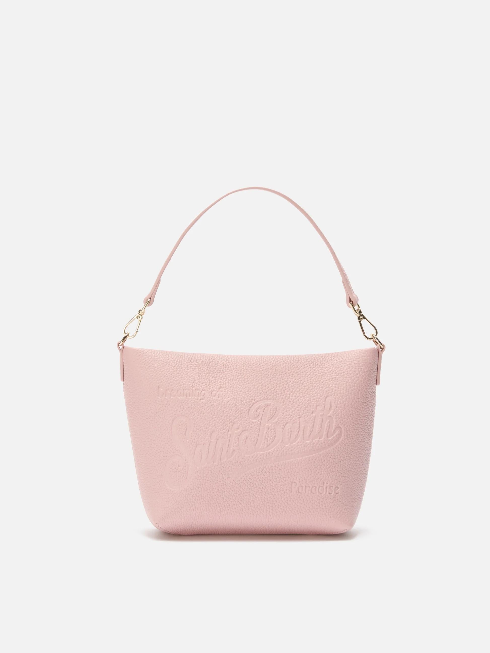 Borsa a spalla Aline Bag in pelle martellata rosa ALI0034 00642I MC2 SAINT BARTH