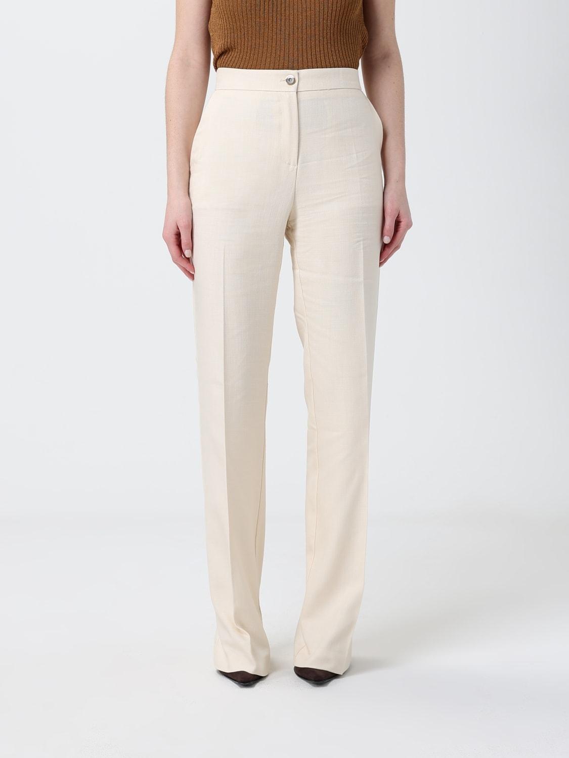 Pantaloni con piega stirata<BR/> 107595A2W6 C00 PINKO