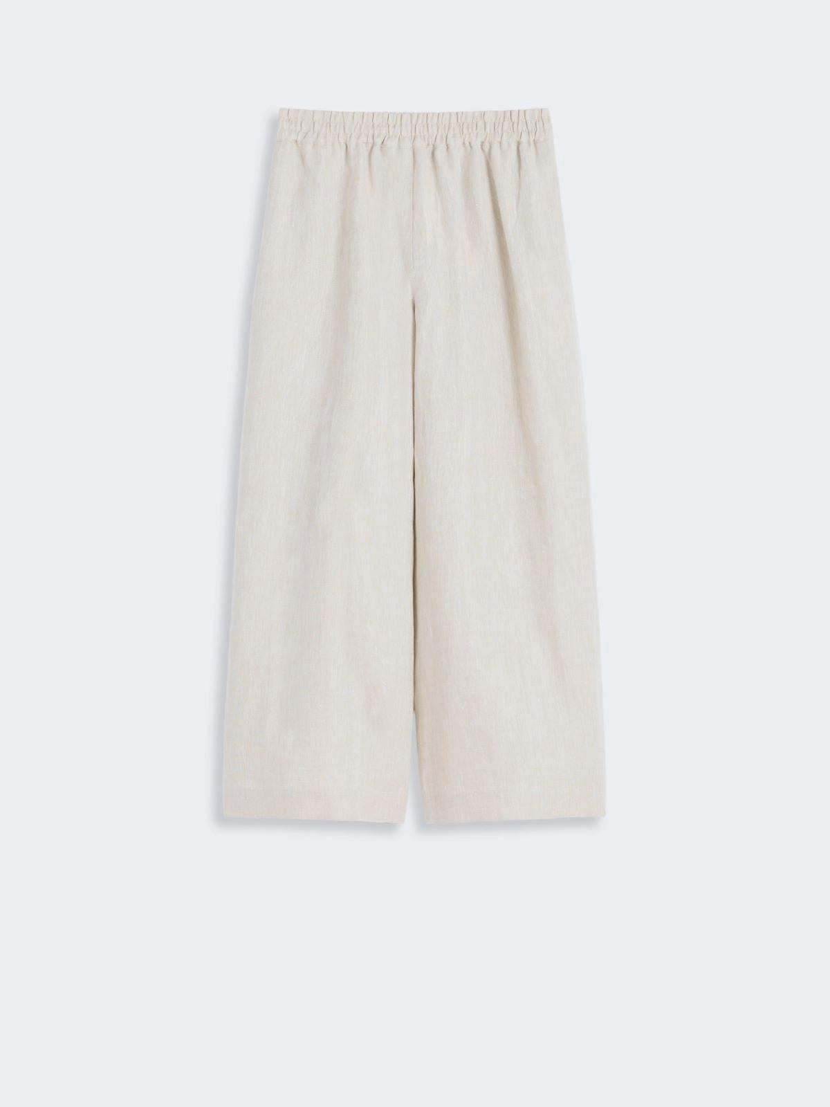 Pantalone ampio in lino - ECRU<BR/> WKDFELINO 023 WEEKEND