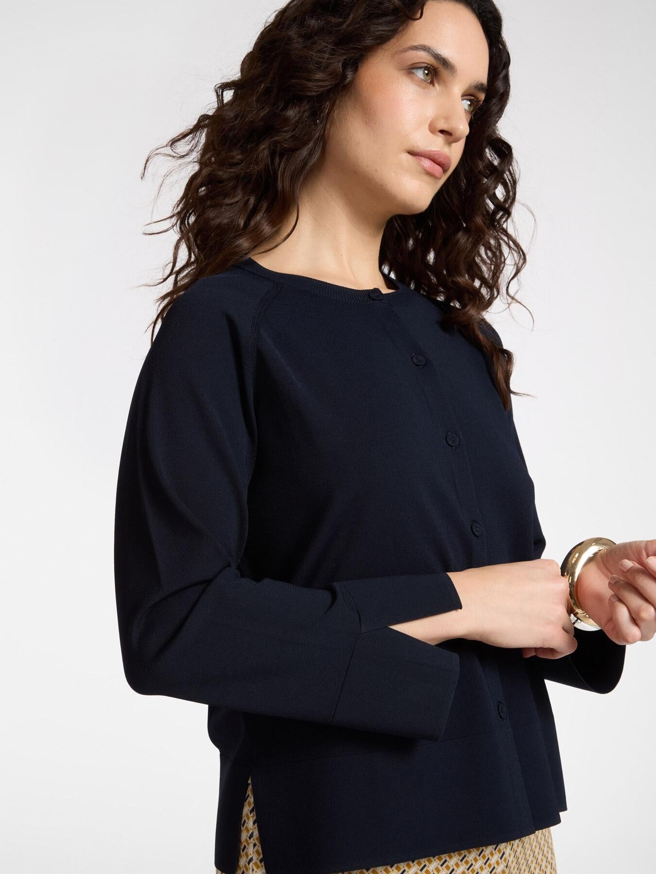 Cardigan girocollo misto viscosa<BR/> M562Z100752N 34 ELENA MIRO