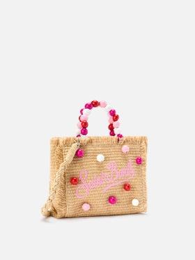 Borsa Vanity Mini Straw con manico perline<BR/> VAMI009 00347L MC2 SAINT BARTH
